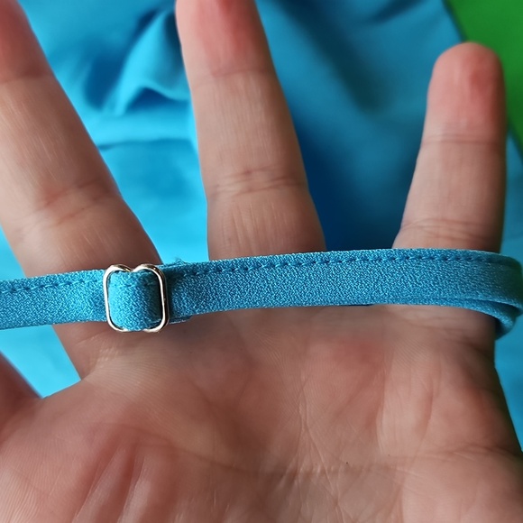 Petal + Pup Blue and Green Xiomar One Shoulder Midi Dress 10 NWT - Picture 9 of 10